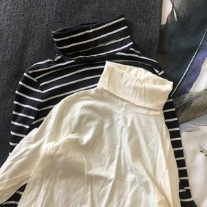 Madewell - 2x Whisper Cotton Turtle Neck - XXS